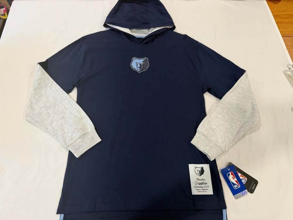 Youth Memphis Grizzlies Navy Long Sleeve Hoodie T-Shirt size XL